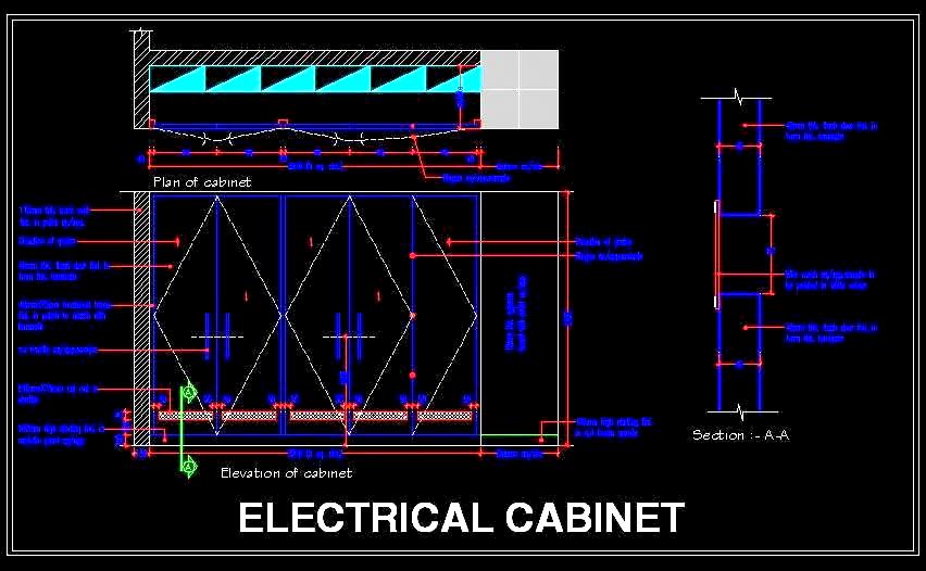 Electrical Cabinet Design with Plans & Elevations in AutoCAD